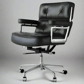 Eames Style Executive Lobby Office Chair - ES104 | Black Leather